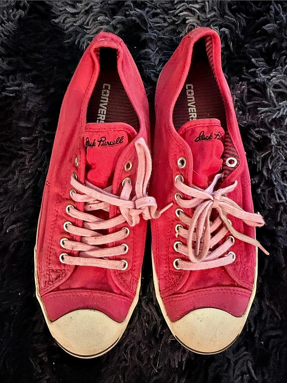 Converse Jack Purcell Low Top Red Canvas Sneakers